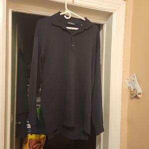 Bobby Jones Navy Long Sleeve Polo Shirt